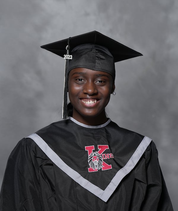 Nosa Christopher, valedictorian at Martin Luther King Jr. High School in DeKalb County. (Courtesy of Donna Permell)