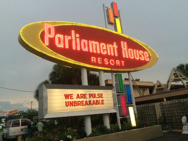 Parliament House paid tribute to Pulse on Sunday night. Photos: Jennifer Brett