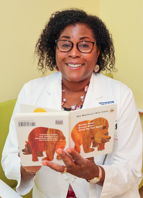 Pediatrician Dr. Terri McFadden encourage parents to read to their babies at Children's Healthcare of Atlanta at Hughes Spalding.  PHIL SKINNER FOR THE ATLANTA JOURNAL-CONSTITUTION