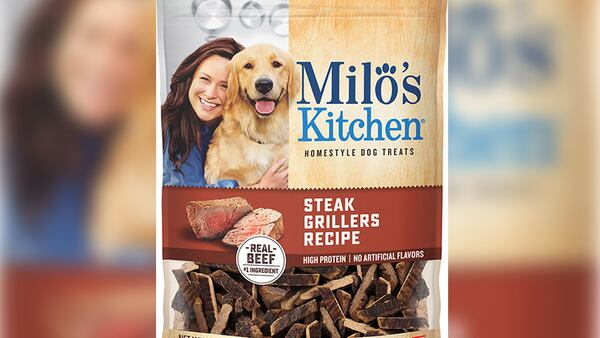 The J.M. Smucker Company announced a limited, voluntary recall of two kinds of Milo’s Kitchen dog treats because of potentially elevated levels of beef thyroid hormone.