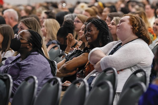 Educators attend Gwinnett County Public Schools’ annual new teacher orientation at Gas South Convention Center on Tuesday, July 12, 2022.  (Natrice Miller/natrice.miller@ajc.com)