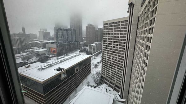 Atlanta resident Javaun Miller took this photo outside his residence on Jan. 10, 2025 of the snowfall. Miller, 26, grew up in South Florida and said he'd never seen snow before. Contributed photo.