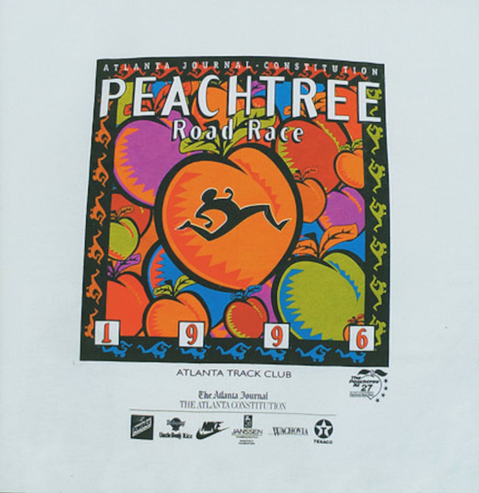 Peachtree Road Race: 1990s T-shirts