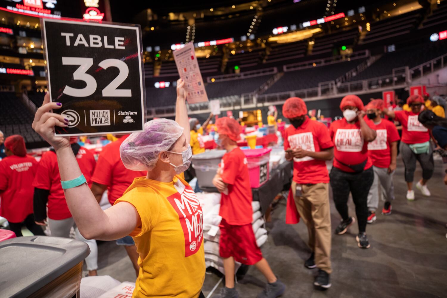  Atlanta Hawks and State Farm Arena  come together to pack 1 million meals