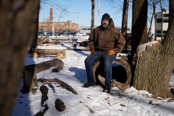 Eric Anderson, a biological science technician for the National Parks Service, who was fired last week poses for a photo Thursday, Feb. 20, 2025, in Chicago. (AP Photo/Nam Y. Huh)