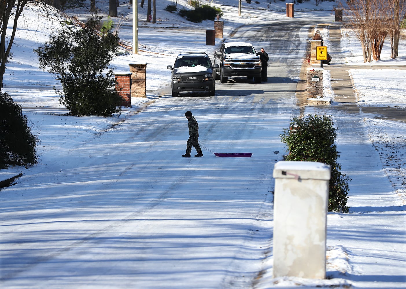 Snow, ice make for wintry weekend in metro Atlanta