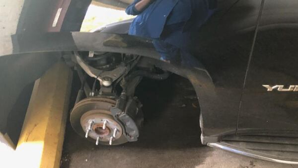 A Memphis nurse said she returned to her car after working her shift at a hospital to find the tires stolen off her car.