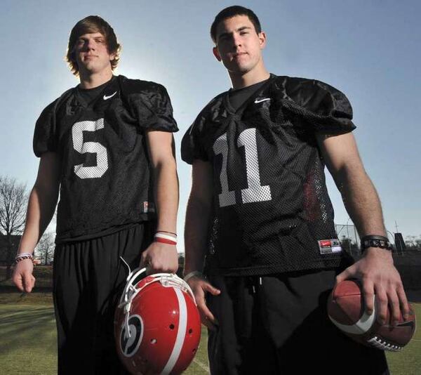 Mettenberger and Murray, back in the day. (Brant Sanderlin/AJC)