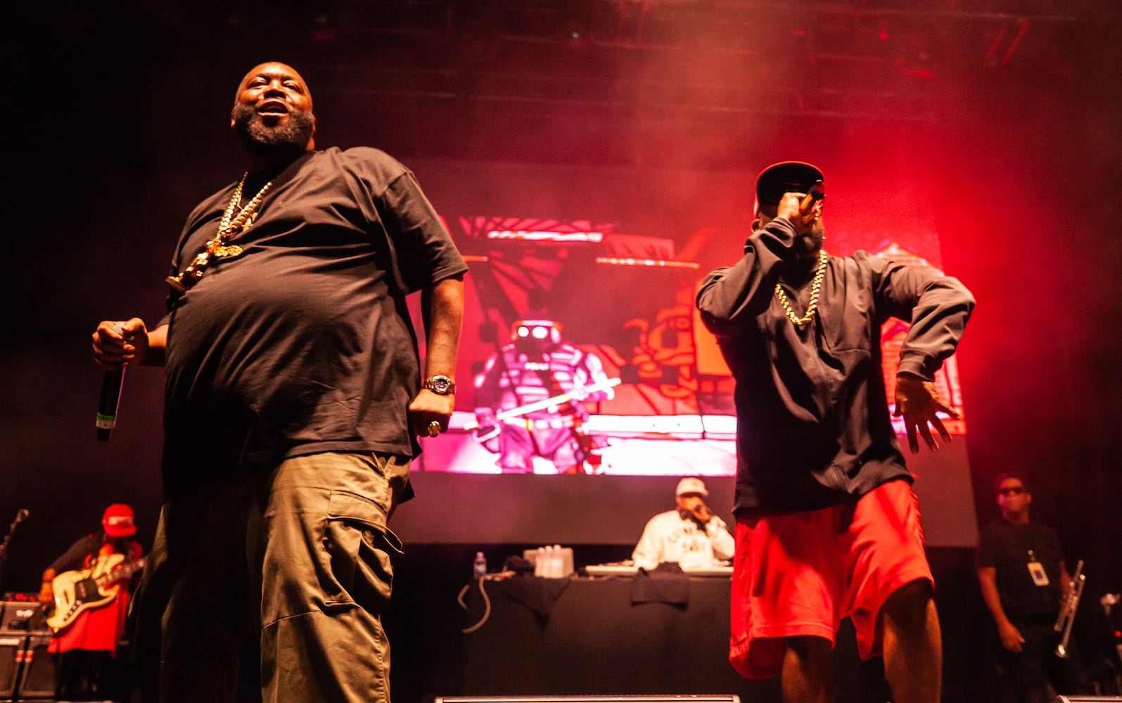 Killer Mike joined Atlanta rap icon Big Boi as he played the final show of the "Big Night Out" concert series at Centennial Olympic Park on Oct. 25, 2020.