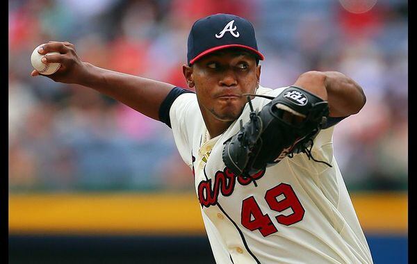 Julio Teheran has been one of the National League's best pitchers in home games this season, and one of the NL's worst on the road. (Curtis Compton/AJC file photo)