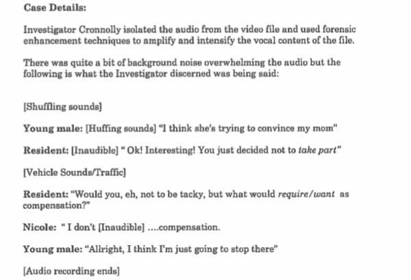 Charlie Stadtlander provided the Atlanta Board of Education’s  ethics commission with this partial transcript of an alleged conversation between his campaign manager, Nicole Phillips, and his opponent, Cynthia Briscoe Brown. The transcript was prepared by a private investigator and submitted by Stadtlander as evidence in his ethics complaint against Briscoe Brown.