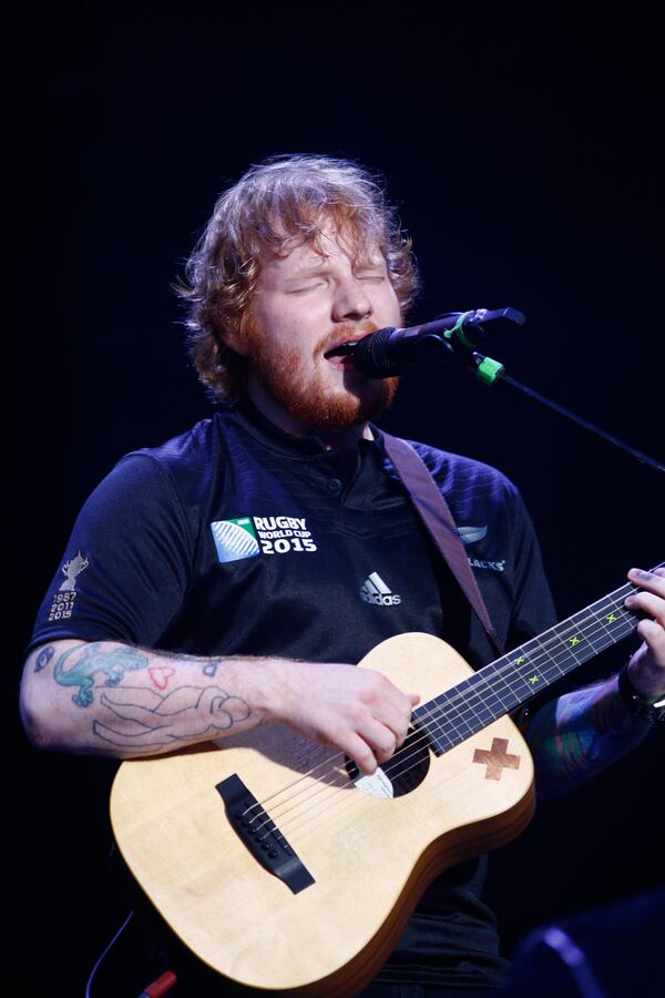 Ed Sheeran performs at Mt Smart Stadium on December 12, 2015 in Auckland, New Zealand.