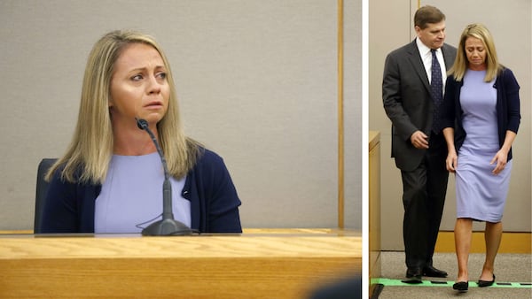 Amber Guyger, 31, sobs Friday, Sept. 27, 2019, during her testimony about the September 2018 shooting of Botham Jean. Guyger, who shot Jean, 26, after going into his apartment instead of her own, was convicted Tuesday, Oct. 1, 2019, of murder.