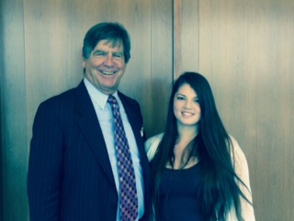 KSU President Dan Papp and Felicia Villegas. Photo: Jennifer Brett