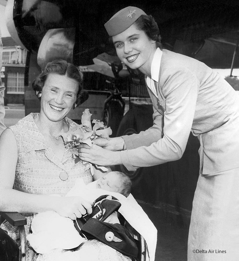 Delta flight attendants strike a fashion pose