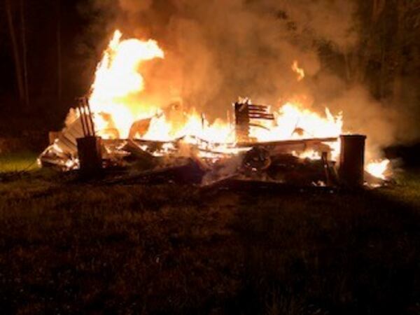 A home in Blue Ridge was destroyed last week in a fire later determined to be arson. 