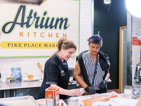 In Seattle’s Pike Place Market, book a tour and cooking class with Atrium Kitchen. 
(Courtesy of Atrium Kitchen at Pike Place Market / Andrew Garcia)