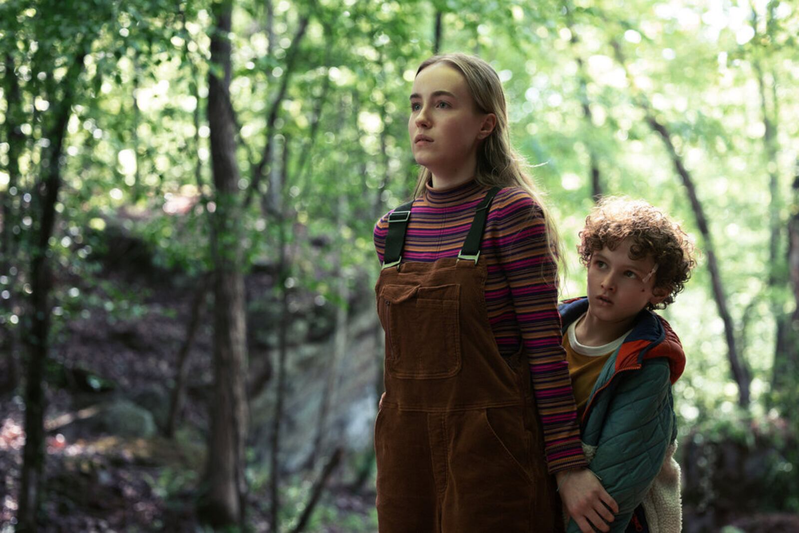 Emilie Bierre (left) as Meryl Chenoweth, Caleb Dolden as Arlo Chenoweth in "Teacup" on Peacock. Photo by Mark Hill/PEACOCK