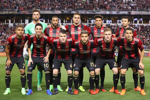 March 5, 2017, Atlanta: The Atlanta United FC gather for a team photo before taking on the N.Y. Red Bulls during their first game in franchise history on Sunday, March 5, 2017, in Atlanta. Curtis Compton/ccompton@ajc.com