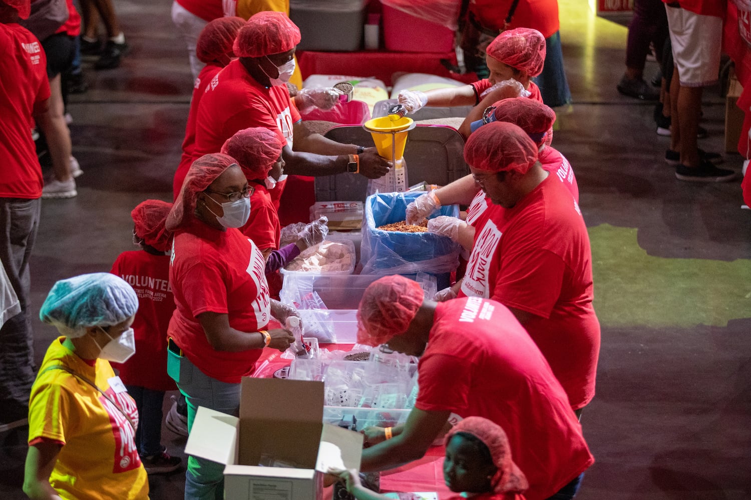  Atlanta Hawks and State Farm Arena  come together to pack 1 million meals