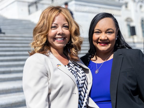 (Left to right) Georgia U.S. Reps. Lucy McBath of Marietta and Nikema Williams of Atlanta are hosting a "Sneaker Ball" in Washington. 