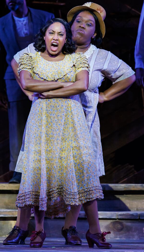 Jalise Wilson (left) and Kayce Grogan-Wallace appear in “The Color Purple” with City Springs Theatre.