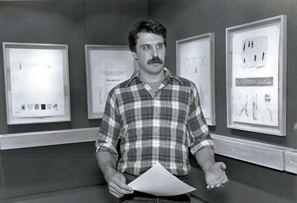 Artist Larry Jens Anderson in 1984. (J.C. Lee/AJC staff)