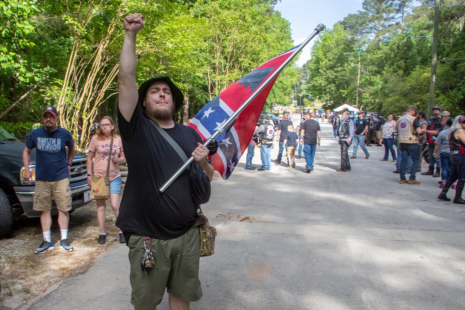 Sons of Confederate Veterans rally in Stone Mountain park