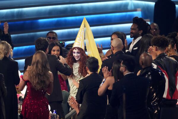 Chappell Roan wins the award for best new artist during the 67th annual Grammy Awards on Sunday, Feb. 2, 2025, in Los Angeles. (AP Photo/Chris Pizzello)