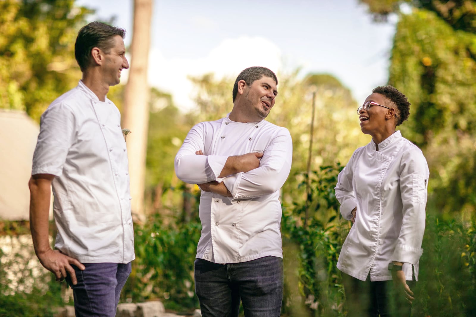 Executive chef and operating partner Christopher Grossman (from left), pastry chef Christian Castillo and executive sous chef Jessica Mullice of the Chastain all formerly worked at Atlas at the St. Regis Hotel. Courtesy of Michael Thompson