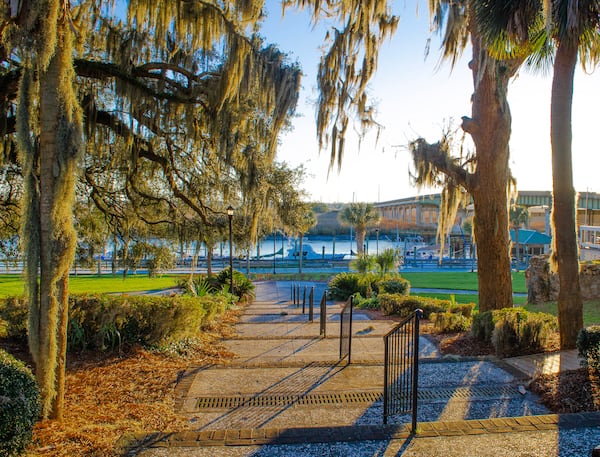 Waterfront Park in historic downtown Darien offers a view of the Darien River and nearby marshlands. COURTESY OF THE COLLECTIVE & CO.