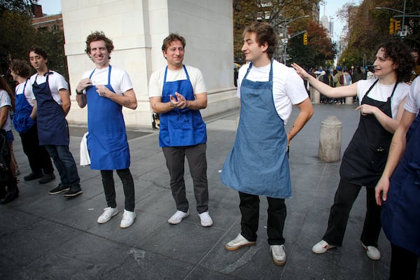 FILE - Participants take part in a Jeremy Allen White lookalike competition on Sunday, Nov. 17, 2024, in New York. (Photo by Andy Kropa/Invision/AP, File)