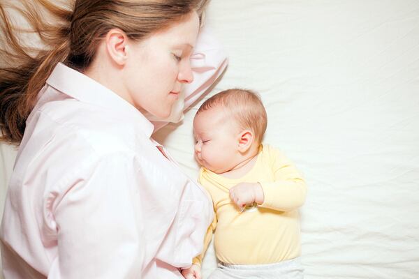 Many pediatricians discourage parents from letting their baby sleep in the same bed, but some parents say it's the only way they can get any rest.