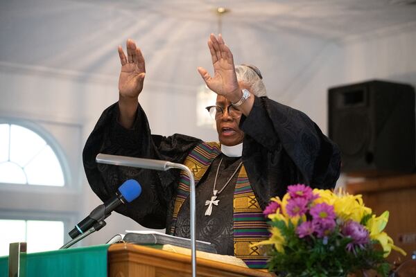 Rev. Michelle Rizer-Pool preaches at Bethel AME Church in Gainesville.