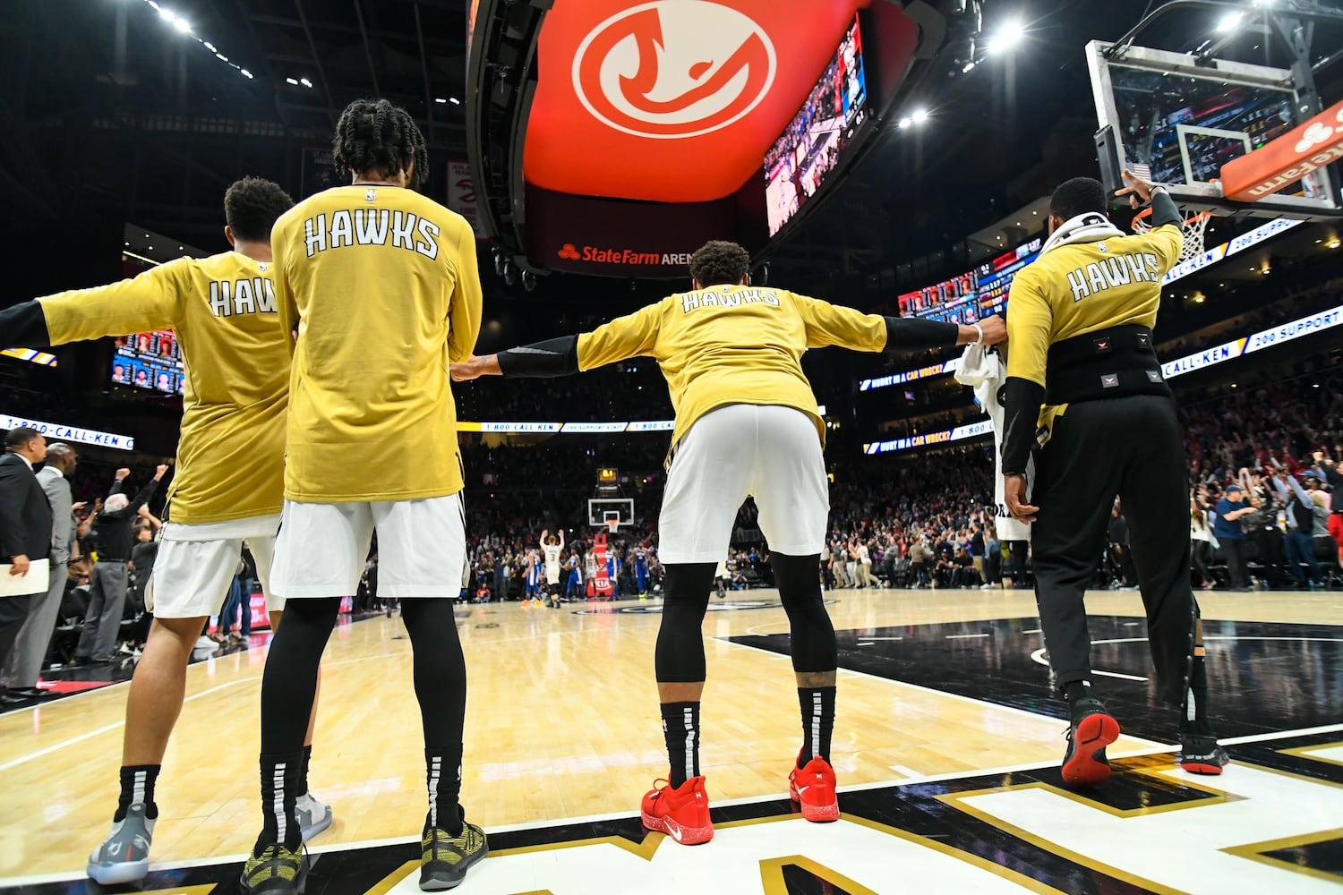 Photos: Trae Young, Hawks celebrate another win