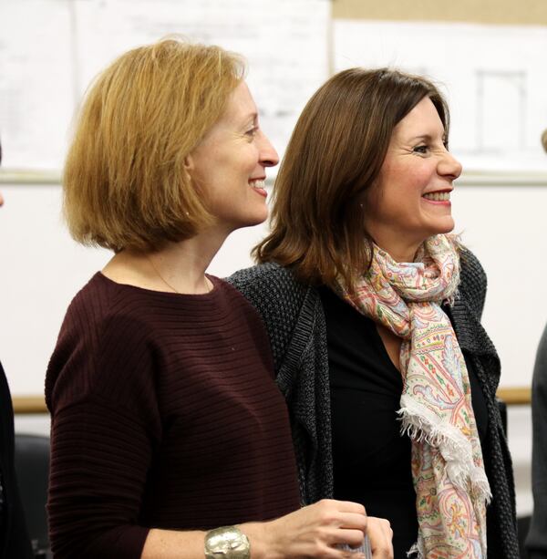 Susan V. Booth and actor/writer Courtenay Collins work on a production at the Alliance Theatre. Booth, artistic director at the Alliance, has spearheaded programs to encourage women to become leaders in Atlanta theater. Photo: courtesy Alliance Theatre