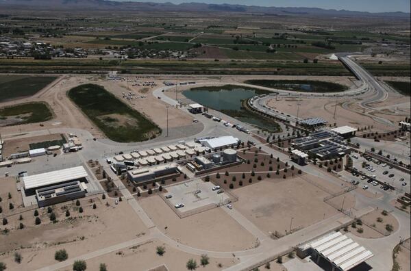 A tent encampment holding the children of immigrants separated at the border was recently built near the Tornillo Port of Entry on June 19, 2018 in Tornillo, Texas.  Looking past the tent encampment is the U.S/Mexico border. The Trump administration is using the Tornillo tent facility to house immigrant children separated from their parents after they were caught entering the U.S. under the administration's zero tolerance policy.