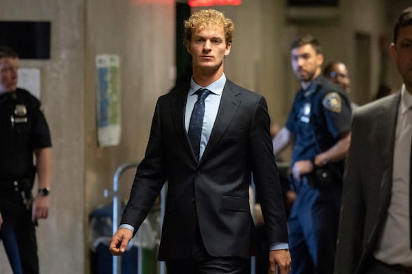 Daniel Penny arrives at the court after break in New York, Tuesday, Nov. 12, 2024. (AP Photo/Yuki Iwamura)