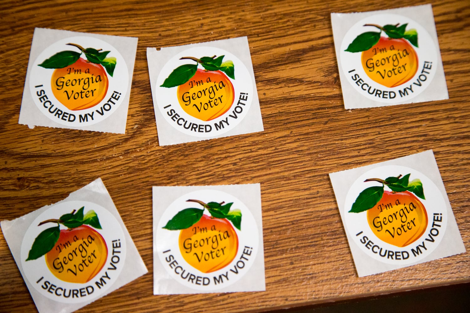 Voting stickers are ready to hand out