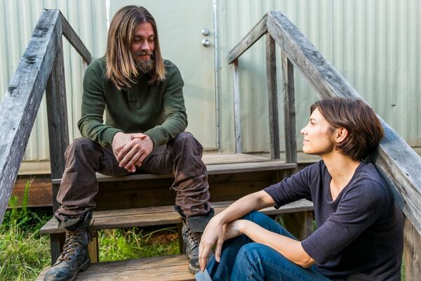  Lauren Cohan as Maggie Greene, Tom Payne as Paul 'Jesus' Rovia - The Walking Dead _ Season 7, Episode 14 - Photo Credit: Gene Page/AMC