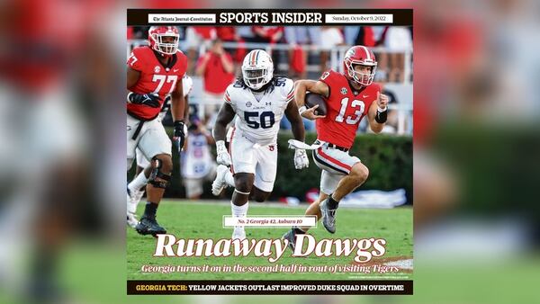 Sports Insider digital magazine from The Atlanta Journal-Constitution, Sunday, Oct. 9, 2022.