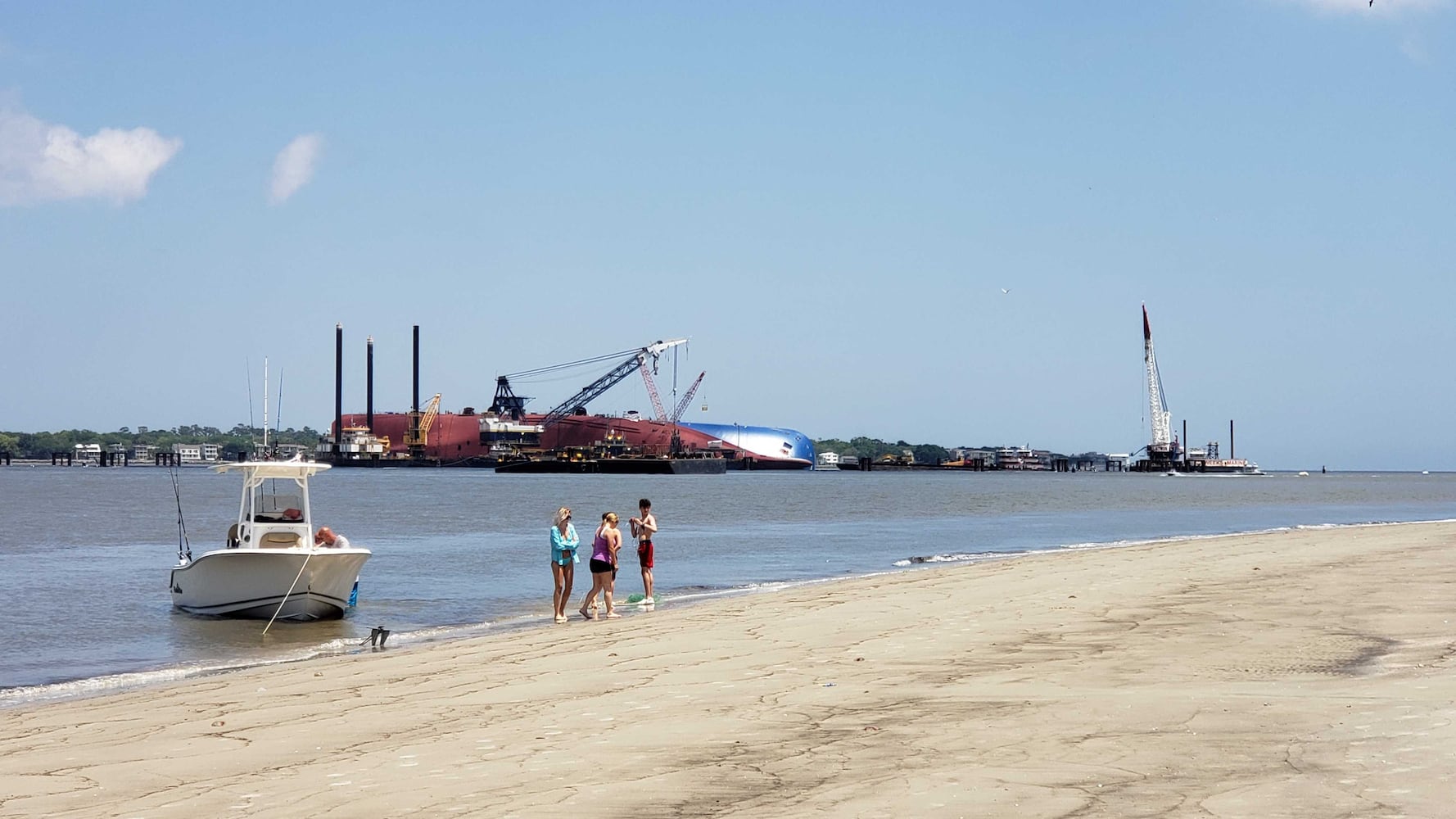 One year later, Golden Ray still in St. Simons Sound