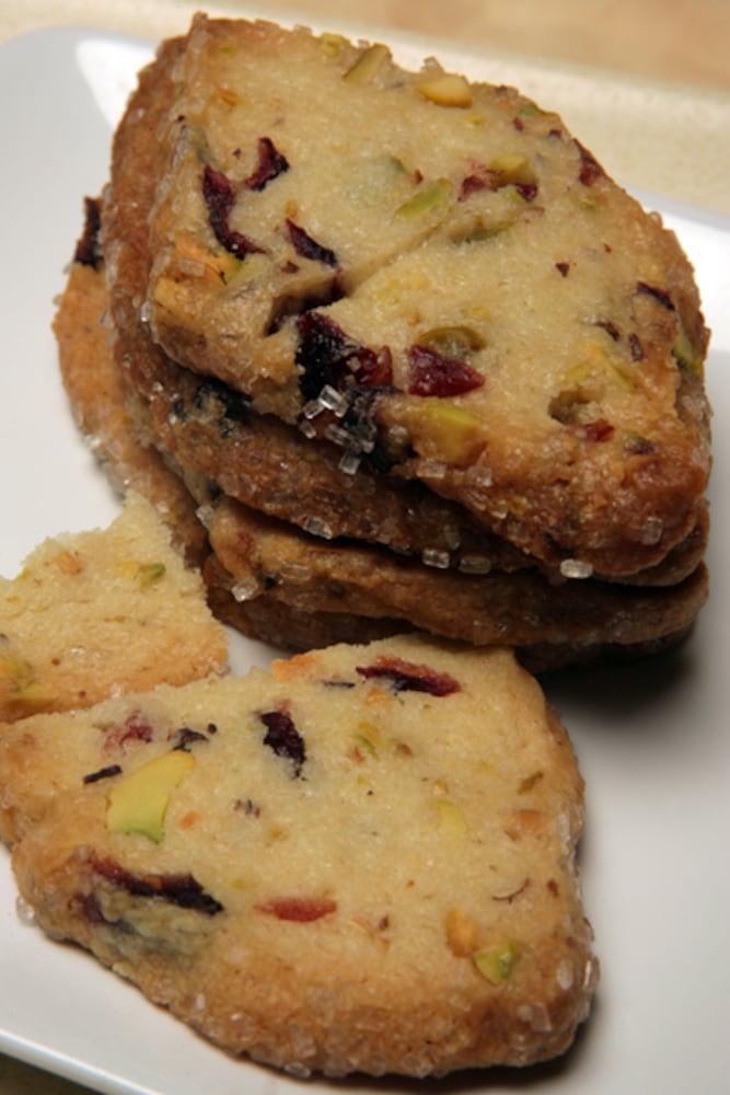 Cranberry Pistachio Icebox Cookies