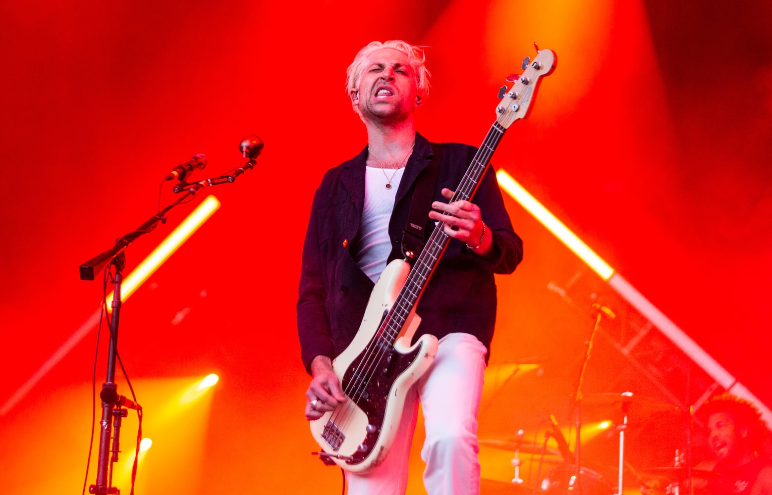 Atlanta, Ga: Queens of the Stoneage put on the tightest set of the day wowing fans and making believers out of everyone at the Piemont Stage. Photo taken Saturday May 4, 2024 at Central Park, Old 4th Ward. (RYAN FLEISHER FOR THE ATLANTA JOURNAL-CONSTITUTION)