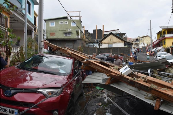 This photo provided by the French Interior Ministry Tuesday, Dec. 17, 2024, shows debris in a street in the Indian Ocean French territory of Mayotte. Survivors wandered through streets littered with debris, searching for water and shelter, after Cyclone Chido leveled entire neighborhoods on Saturday when it hit Mayotte, the poorest territory of France. (Ministere de l'Interieur/DICOM via AP)