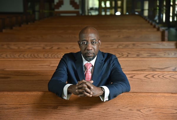 The Rev. Raphael Warnock recently marked 15 years as the pastor of Ebenezer Baptist Church, the home church of the Rev. Martin Luther King Jr. HYOSUB SHIN / HYOSUB.SHIN@AJC.COM