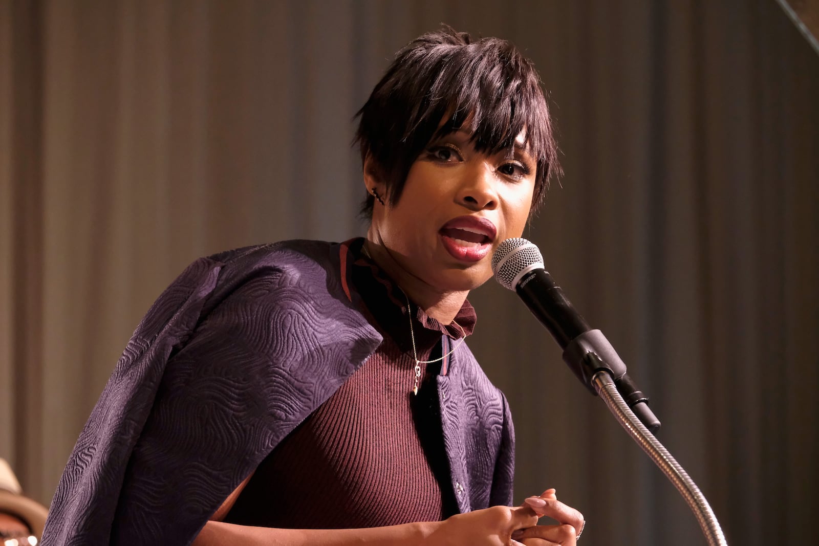  BEVERLY HILLS, CA - DECEMBER 09: Honoree Jennifer Hudson accepts the Grace Kelly award during the 2016 March of Dimes Celebration of Babies at the Beverly Wilshire Four Seasons Hotel on December 9, 2016 in Beverly Hills, California. (Photo by Frazer Harrison/Getty Images for March of Dimes)