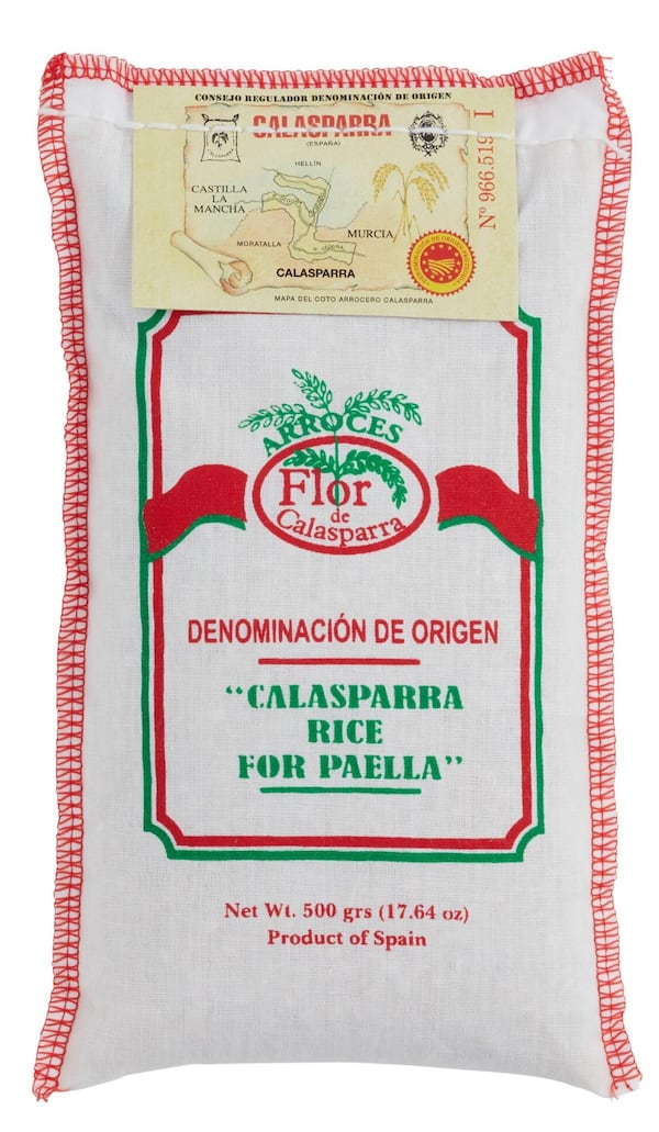 Calasparra rice is a centuries-old short-grain rice from Spain that is often recommended as ideal for paella because it is exceptionally absorbent.