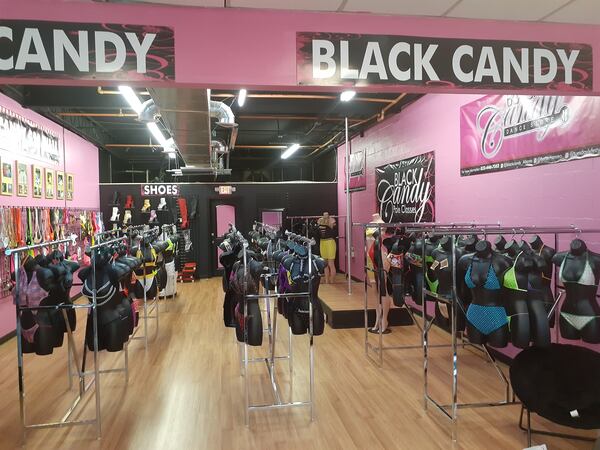 Black Candy, a new exotic dancewear store, is set to officially open next month inside the Flags Village Shopping Center in Austell. (Photo by Matt Bruce for the AJC)