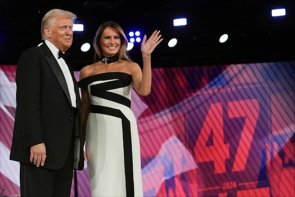 President Donald Trump and first lady Melania Trump attended the Liberty Ball as part of Monday's inauguration festivities in Washington.